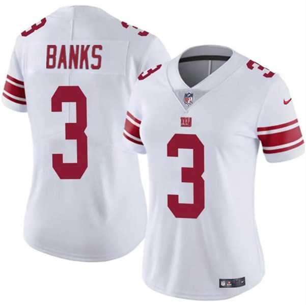Women's New York Giants #3 Deonte Banks White Vapor Stitched Jersey Dzhi,We sell and wholesale Women's New York Giants #3 Deonte Banks White Vapor Stitched Jersey Dzhi on line form chian!